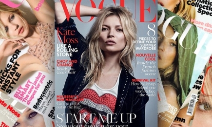 Кейт Мосс поставила модный рекорд: модель появилась на обложке британского Vogue в 37-й раз