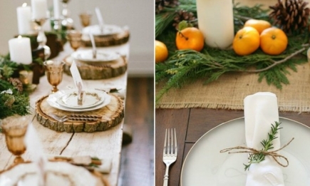 Как украсить стол к Новому году: идеи декора из натуральных материалов