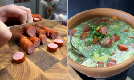 Готовим сытный суп с охотничьими колбасками и крем-сыром, от которого никто не откажется (РЕЦЕПТ)