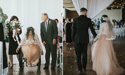 Парализованная невеста на свадебной церемонии встала с коляски и станцевала с женихом: намного больше, чем просто история о чуде