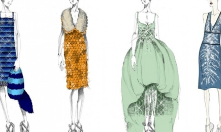 Миучча Прада показала эскизы платьев для "Великого Гэтсби"