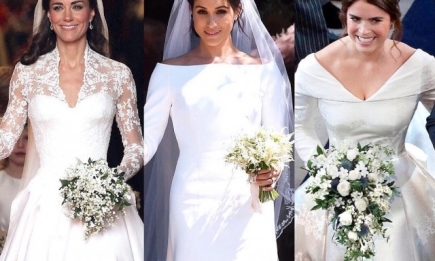 В Сети обсуждают свадебные платья принцессы Евгении, Кейт Миддлтон и Меган Маркл (ГОЛОСОВАНИЕ)