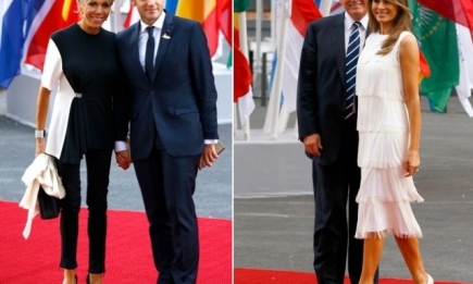 В Сети сравнивают, что лучше: брючные костюмы Бриджит Макрон или платья Мелании Трамп на саммите G20 в Гамбурге (ГОЛОСОВАНИЕ)