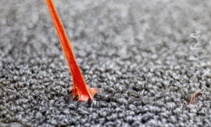 Косметичка в поміч: "жирний" лайфхак, який витягне жуйку навіть з густого килима