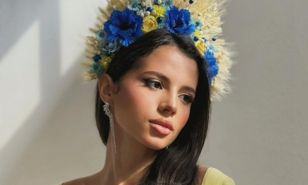 В венке и желтом платье: "Мисс Украина" София Шамия показала, как модно носить вещи в национальном стиле (ФОТО)