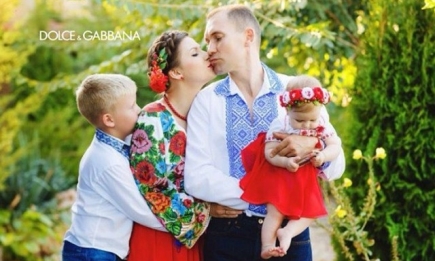 Dolce and Gabbana опубликовали фотографию украинской семьи в вышиванках