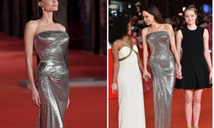 В сопровождении дочерей: Анджелина Джоли очаровала новым появлением на красной дорожке (ФОТО)