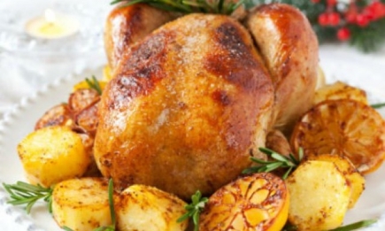 Рецепты блюд на новогодний стол 2014: запеченная курица