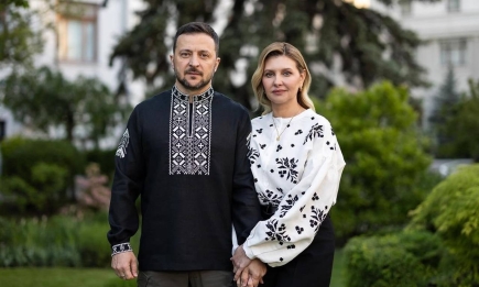 В черно-белых рубашках: Владимир и Елена Зеленские поздравили украинцев с Днем вышиванки (ФОТО)