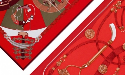 Пестрые платки Festive Red от Hermès