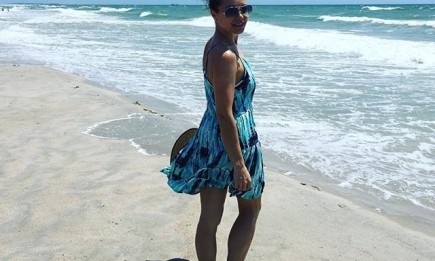 Когда есть, что показать: Лилия Подкопаева в крошечном бикини зажгла на пляже во Флориде
