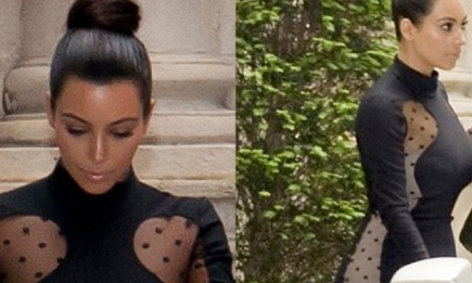 Ким Кардашьян носит утягивающее белье. Фото