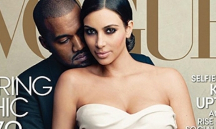 Кардашьян и Уэст украсили обложку Vogue, что спровоцировало скандал