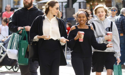 Рождественский шопинг: Анджелина Джоли с дочерьми прогулялась по магазинам в Лос-Анджелесе (ФОТО)