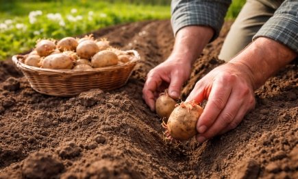 Просто киньте це в лунку до картоплі: секрет втричі більшого врожаю