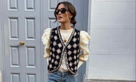 Старомодный тренд: стильные образы с вязаными жилетками на осень-зиму 2025 (ФОТО)
