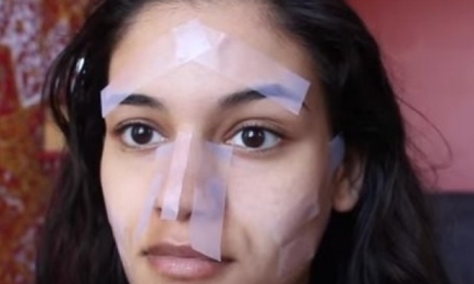 Уроки макияжа: как сделать идеальный контуринг при помощи скотча