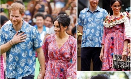 Меган Маркл и принц Гарри продолжают путешествие на Фиджи: новые образы пары и мотивирующая речь герцогини