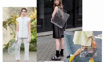 Модный тренд 2018 — пластиковая прозрачная сумка