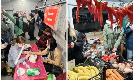 Маникюрный салон, базар и барбершоп: в киевском метро устроили акцию против нелегальной торговли (ФОТО)