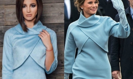 Ольга Бузова украла дизайн платья у Меланьи Трамп для своего бренда (ФОТО)