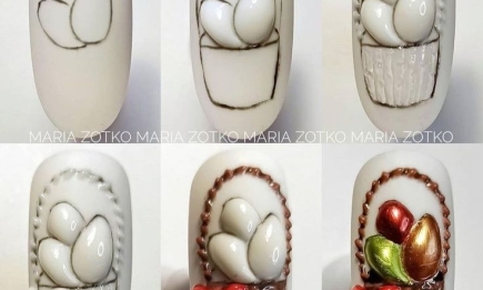 Как нарисовать зайчиков, писанки и корзинки на ногтях — мастер-класс по маникюру на Пасху (ФОТО)