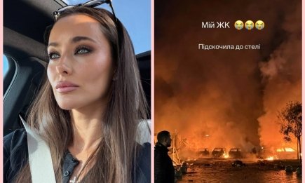 Дивом врятувалася… Ксенія Мішина показала понівечений будинок після нічного удару по Києву (ФОТО)