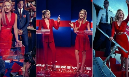 Кандидат в красном: Кейт Хадсон снялась в роскошной предвыборной кампании