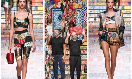 Неделя моды в Милане: Dolce & Gabbana выпустили коллекцию из остатков ткани (ФОТО)