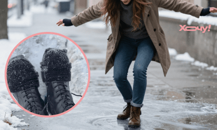 Пара носков — и по льду иду, как по асфальту: шикарный лайфхак от скольжения (ВИДЕО)