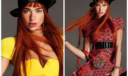 Рыжая бестия: Дуа Липа снялась в рекламной кампании Versace (ФОТО)