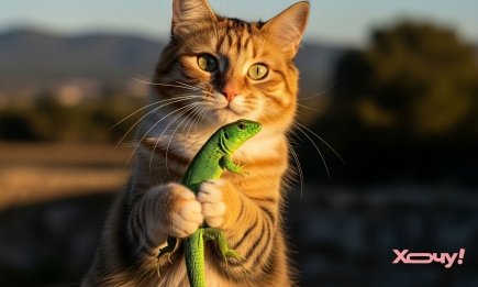 Коти проти ящірок: епічна фотопідбірка, яка доведе, що навіть мисливці можуть дружити