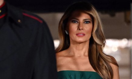 Очень рискованный образ: как Мелания Трамп в кожаном платье поразила принца Саудовской Аравии (ФОТО)