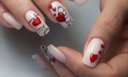 Любовные сюжеты на ногтях: маникюр на День Валентина с картинками (ФОТО)