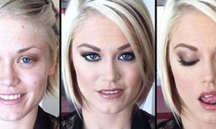 Как макияж меняет актрис в фильмах для взрослых: до и после