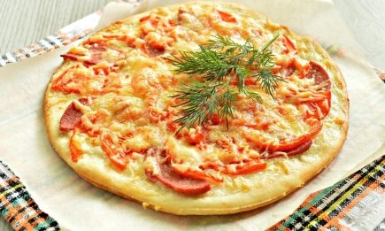 Пицца "Минутка": суперперекус очень быстро, ничего не нужно вымешивать (РЕЦЕПТ)