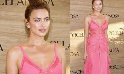 Ирина Шейк вернулась к "старой" прическе и восхитила изящностью в розовом платье (ФОТО)