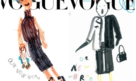 Обложка дня: итальянский Vogue поместил на обложку детские рисунки (ФОТО)