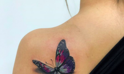 Новый бьюти-тренд: 3D татуировки в виде бабочек