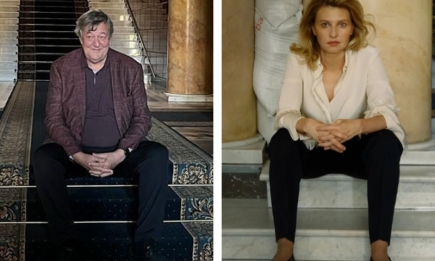 Стивен Фрай нашел лучшего друга и повторил легендарное фото первой леди: как актер успел отличиться в Киеве