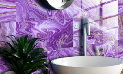 Фиолетовая ванная комната: новый уютный тренд 2024 (ФОТО)