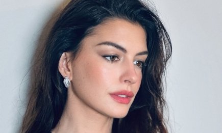 Розовые губы и легкие смоки: 42-летняя Энн Хэтэуэй показала изысканный макияж на каждый день (ФОТО)