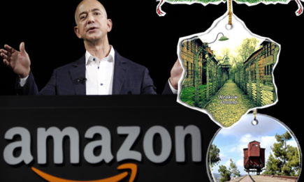 Скандал: Amazon обвинили в продаже елочных игрушек с изображением концлагеря