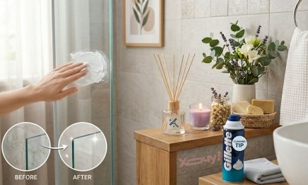 Вода будет просто стекать: чудо-лайфхак с неожиданным средством, которое защитит душевую кабину от налета на недели
