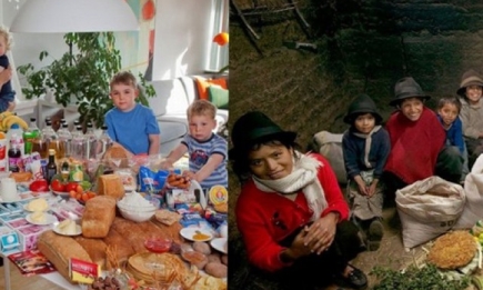 Сколько тратят на еду семьи в других странах: фотопроект