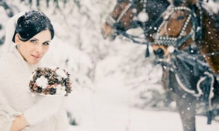 Особенности фотосессии на зимней свадьбе