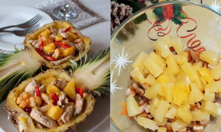 Идеальный салат на 14 февраля: просто положите блюдо в ананас (РЕЦЕПТ)