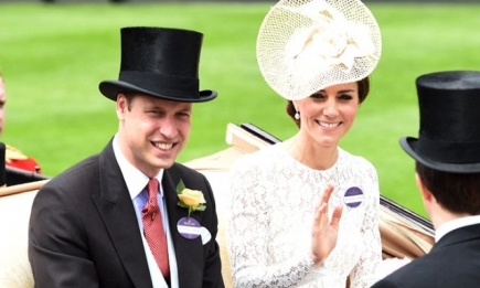 Кейт Миддлтон и принц Уильям впервые посетили знаменитые скачки Royal Ascot