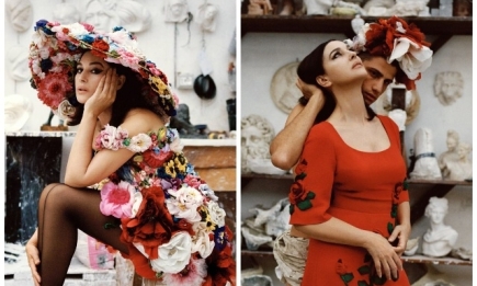 Моника Беллуччи снялась для Vogue Italia и чувственно поцеловалась с молодым парнем (ФОТО)