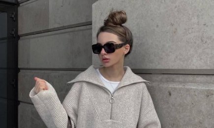 С чем совмещать свитер на молнии: идеи для офиса, свиданий и прогулок (ФОТО)